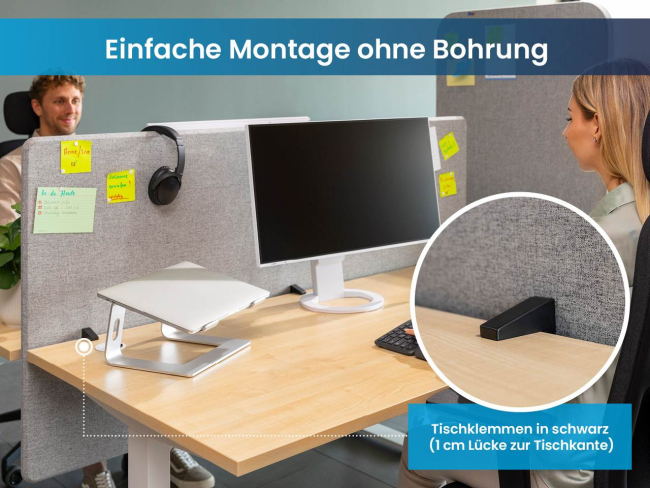 Ergotopia Focus Schreibtisch Trennwand - 9
